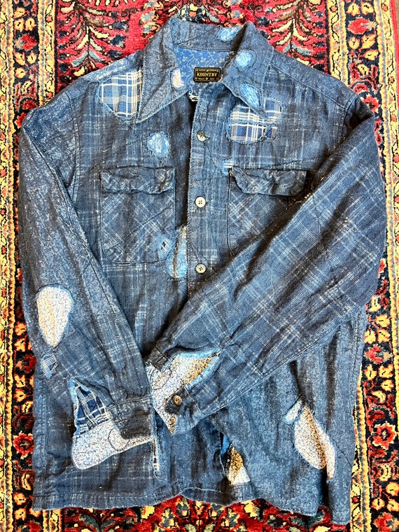 KAPITAL KOUNTRY カトマンズシャツ パッチワーク インディゴ 4 KAPITAL KOUNTRY カトマンズシャツ パッチワーク インディゴ 4