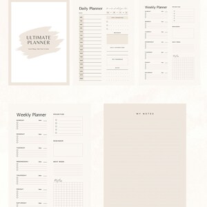 Daily, Weekly, Monthly Planners, Instant Download, Productivity Planners