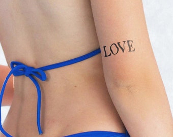 Langdurige tijdelijke tattoo | Liefde | Tatoeage voor mannen en vrouwen | Semi-permanente tatoeage | JaguaHenna | Cadeau idee