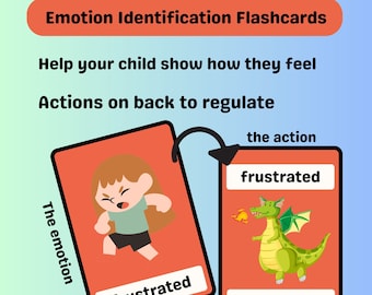子どもの感情フラッシュカード - 感情の調整 - 落ち着くツールキット
