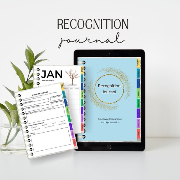 Employee Recognition Tracker | Manager's Digital Appreciation Planner | Productivity Tool | Manager Tools