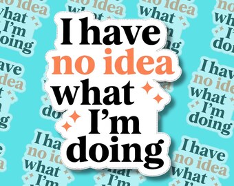 おもしろい「わからない」ステッカー：ホログラフィックビニール、ラップトップ用デカール