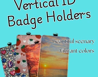 縦型IDバッジホルダー｜鮮やかな昇華プリントデザイン、豊富なスタイル