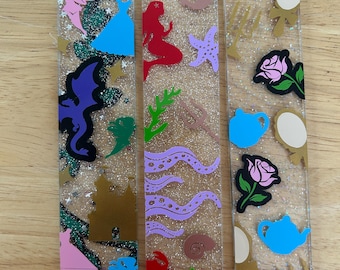 おとぎ話ビニールブックマークセット – ディズニー風、読書家へのギフト