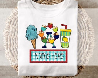 DTF Transfer, Ready to Press, T-shirt Transfers, Heat Transfer, Direct to Film, Cotton Candy, Ferris Wheel, Lemonade Fair DTF transfer