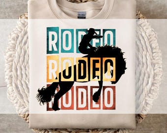 DTF Transfers, Ready to Press, T-shirt Transfers, Heat Transfer, Direct to Film, Rodeo Rodeo Rodeo Bronco Rider DTF