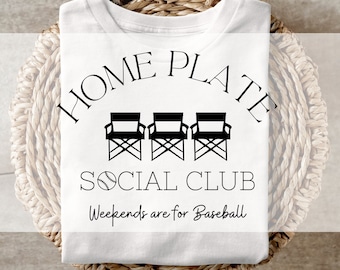 DTF Transfer, Ready to Press, T-shirt Transfers, Heat Transfer, Direct to Film, Baseball DTF Transfer, Home Plate Social Club Transfer