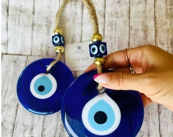 Colgante de pared del Ojo Turco: Amuleto de cristal Nazar turco para decoración protectora