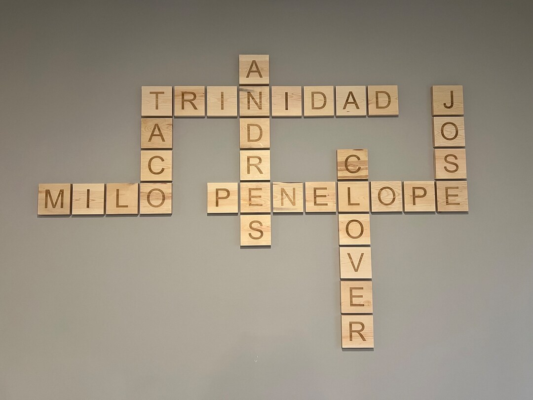 Engraved Wooden Name Tiles Custom Letter Tiles for Decor - Etsy