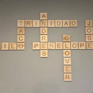 Engraved Wooden Name Tiles Custom Letter Tiles for Decor - Etsy