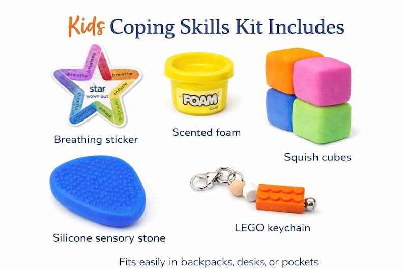 Kids Coping Skills Kit | Therapist Made | Anxiety Relief for Children ...
