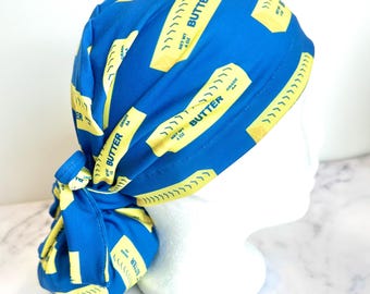 Butter Scrub Cap | Trendy Stretchy Scrub Hat, Nurse Doctor Hospital Gift, Hero Hat, Jersey Knit, Mens Womens Surgical Euro