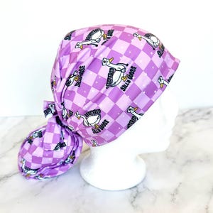 Registered Silly Goose Scrub Cap, Purple | IN HOUSE DESIGN Stretchy Scrub Hat, Nurse Doctor Gift, Jersey Knit, Mens and Womens Surgical Euro