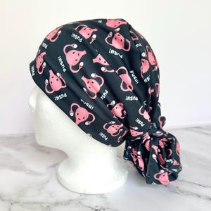 Push! Scrub Cap | OBGYN Labor and Delivery, Stretchy Scrub Hat, Nurse Doctor Gift, Jersey Knit, Mens and Womens Surgical Euro