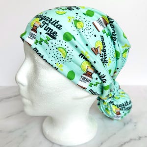 Margarita Time (Blue) Scrub Cap | Anesthesia Versed, Stretchy Hat, Nurse Doctor Gift, Hero Hat, Jersey Knit, Mens and Womens Surgical Euro
