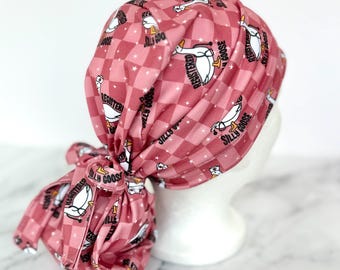 Registered Silly Goose Scrub Cap, Rose | IN HOUSE DESIGN Stretchy Scrub Hat, Nurse Doctor Gift, Jersey Knit, Mens and Womens Surgical Euro