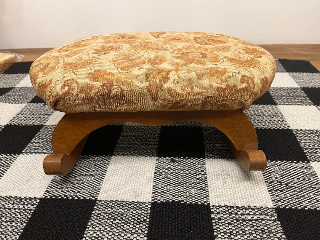 Small Rocking Footstool Vintage Rocking Foot Stool Padded - Etsy