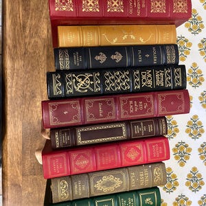 Lot of 25 Beautiful Richly Colored Leatherbound Franklin Library and Easton Press Books
