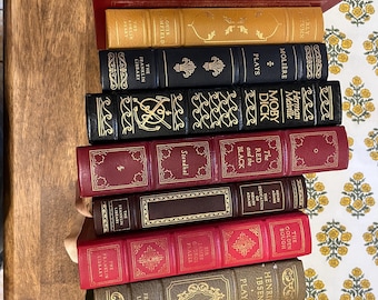 Lot of 24 Beautiful Richly Colored Leatherbound Franklin Library and Easton Press Books
