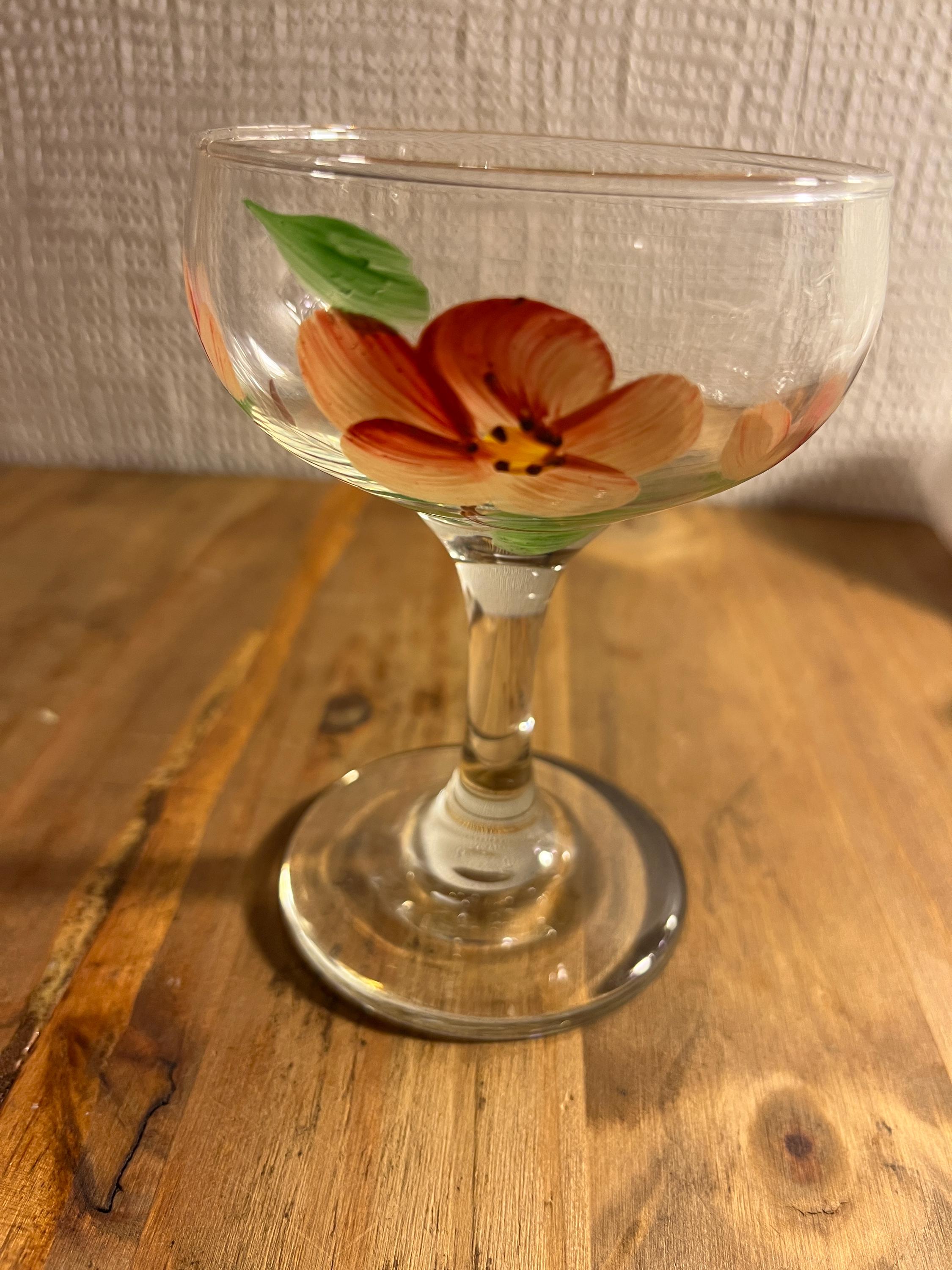 Beautiful Franciscan Desert Rose Wine Sherbert Glass