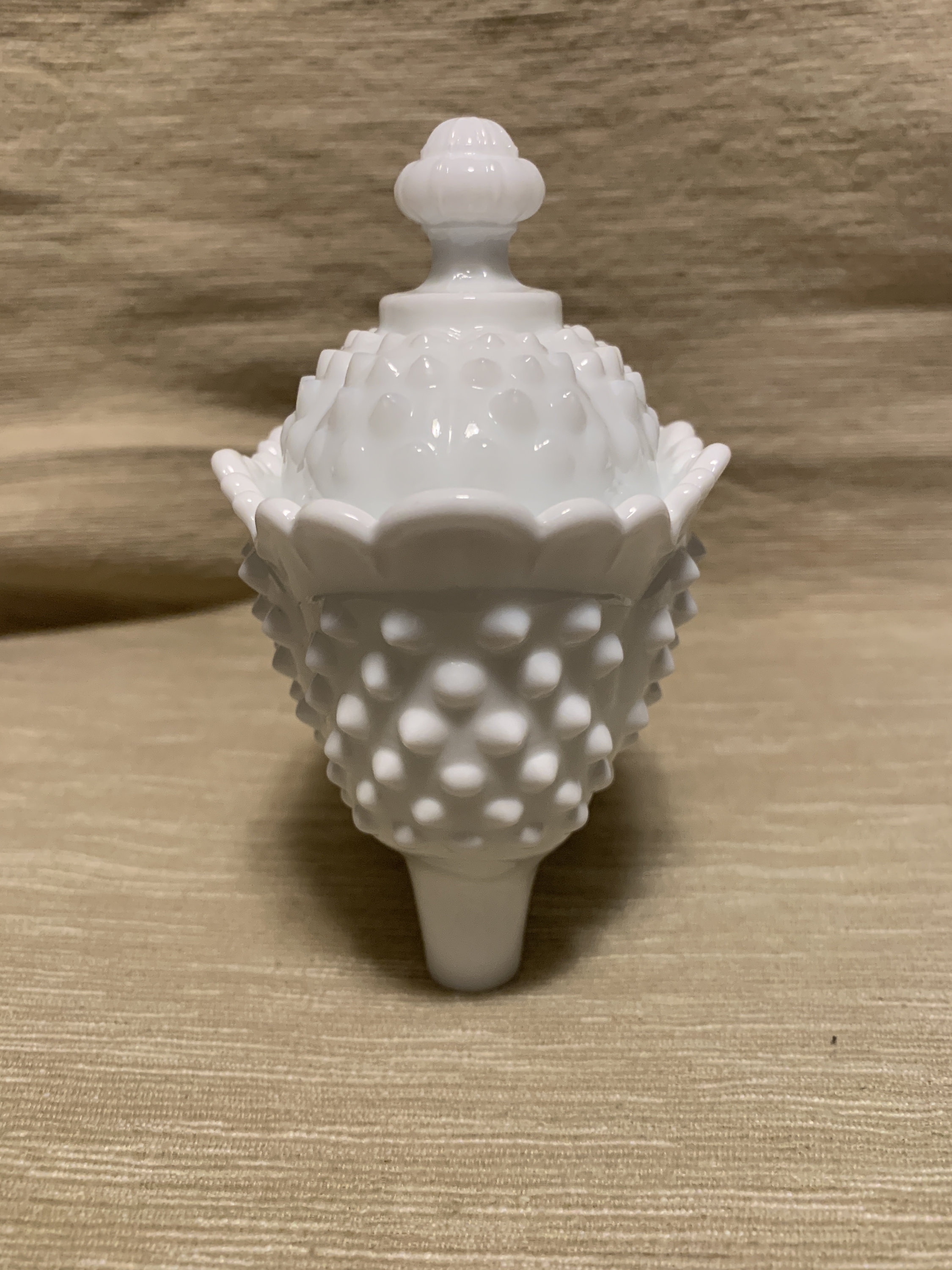 Vintage Milk Glass Fenton Hobnail Shoe Candy Dish With Lid - Etsy