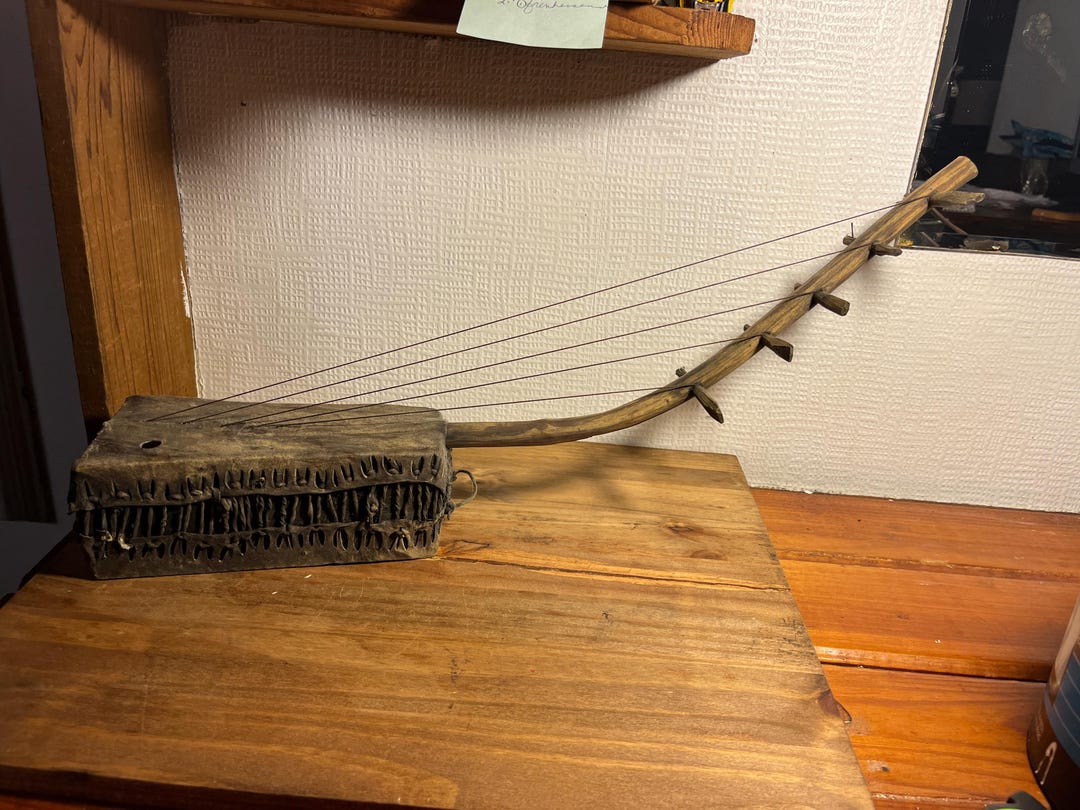 Antique 1800's ? Kundi 5 String Harp From Congo - Etsy