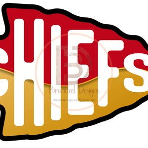 Chiefs Arrowhead Red Yellow White PNG JPG Digital Download KC