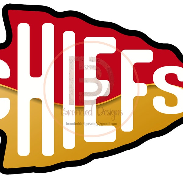 Chiefs Arrowhead Rojo Amarillo Blanco PNG JPG Descarga digital KC