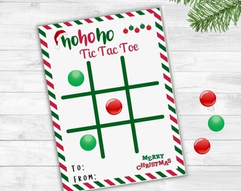 Christmas Tic Tac Toe Game- Christmas Kids Activity- Christmas Printable