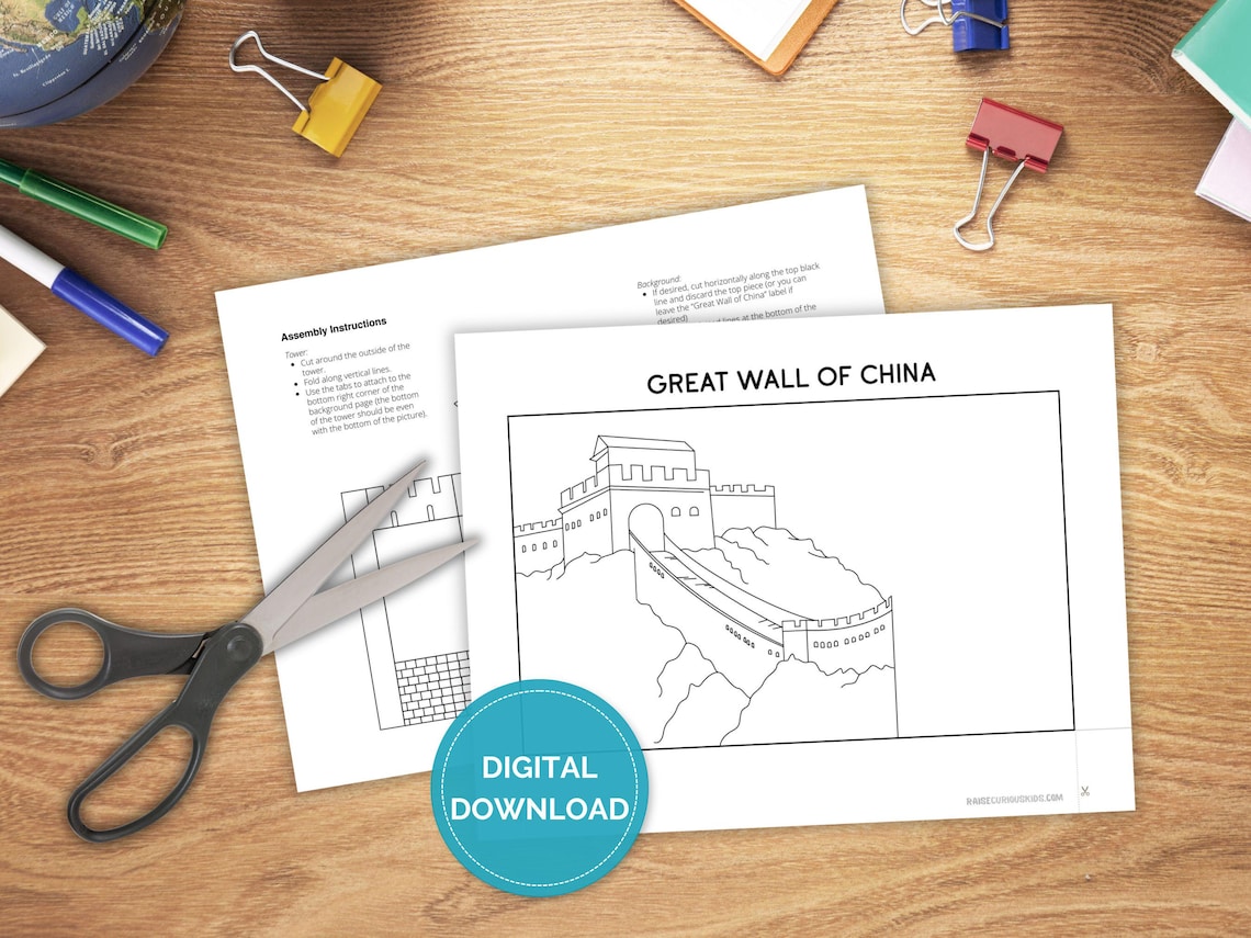 Great Wall of China 3D Craft- China Craft for Kids- Around the World ...