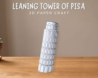 Leaning Tower of Pisa 3D Craft Template- Italy Crafts for Kids- Around the World Learning Unit- Cultural Activity- Classroom or Homeschool