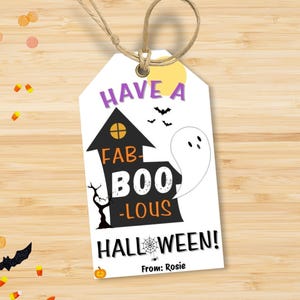 Editable Halloween Treat Tags, Halloween Favor Tag, Halloween Class Gift Tag, Trick or Treat Tag, Halloween Goodie Bag, Teacher Classmates