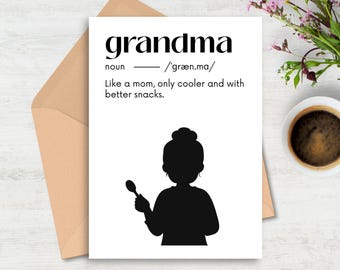 Grandma Mother's Day Card, Funny Grandma Birthday Card from Grandkids, Printable Card, Last Minute Gift, Digital Download