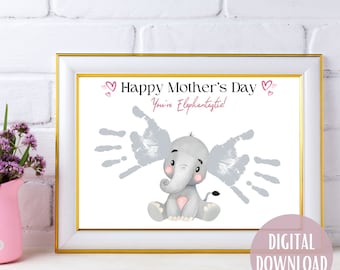Mother's Day Handprint Art- DIY Kids Craft for Mom, Grandma- Mother's Day Handprint Craft for Preschool, Toddlers, Baby- Mom Keepsake