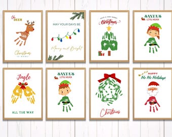 Christmas Handprint Art for Kids- DIY Baby and Toddler Craft- Handprint Keepsake- Printable PDF