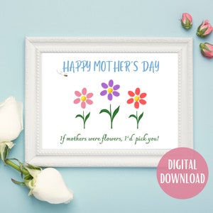 Mother&#39;s Day Handprint Art Template- DIY Kids Craft for Mom, Grandma- Mother&#39;s Day Fingerprint Craft for Preschool, Toddlers, Baby- Keepsake