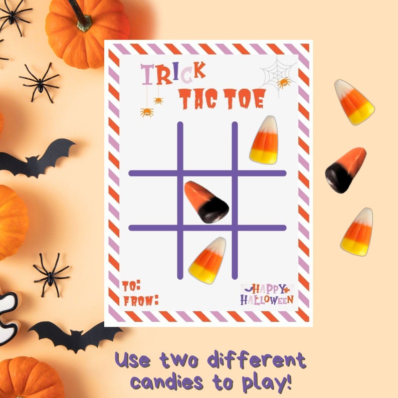 Halloween Tic Tac Toe Printable, Halloween Games for Kids, Printable ...