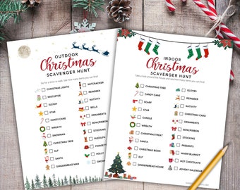 Christmas Scavenger Hunt for Kids- Christmas Kids Activity- Christmas Printable