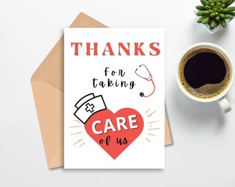 Nurse Thank You Card, School Nurse Appreciation Card, End of School Year, Printable Thank You Card, Labor and Delivery NICU Gift