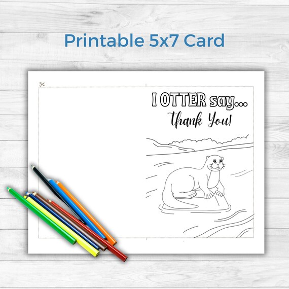 Otter Say Thank You | Greeting Card Otter Say Thank You | Greeting Card