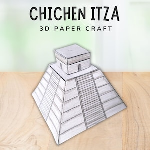 Chichen Itza 3D Craft Printable- Mexico for Kids- Around the World Learning Unit- Cultural Landmark Activity for Homeschool or Classroom