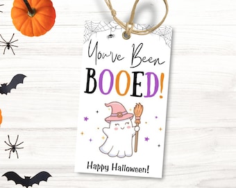 Boo Basket Tag, You've Been Booed Printable Tags, Halloween Treat Tags, Trick or Treat Bag, Halloween Favors, Neighbor Gift, Cute Ghost