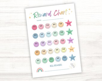 Kids Reward Chart, Behavior Chart Printable, Potty Training Chart, Goal Habit Tracker, Sticker Chart, Toddler Preschool, Bedtime Sleep Chart