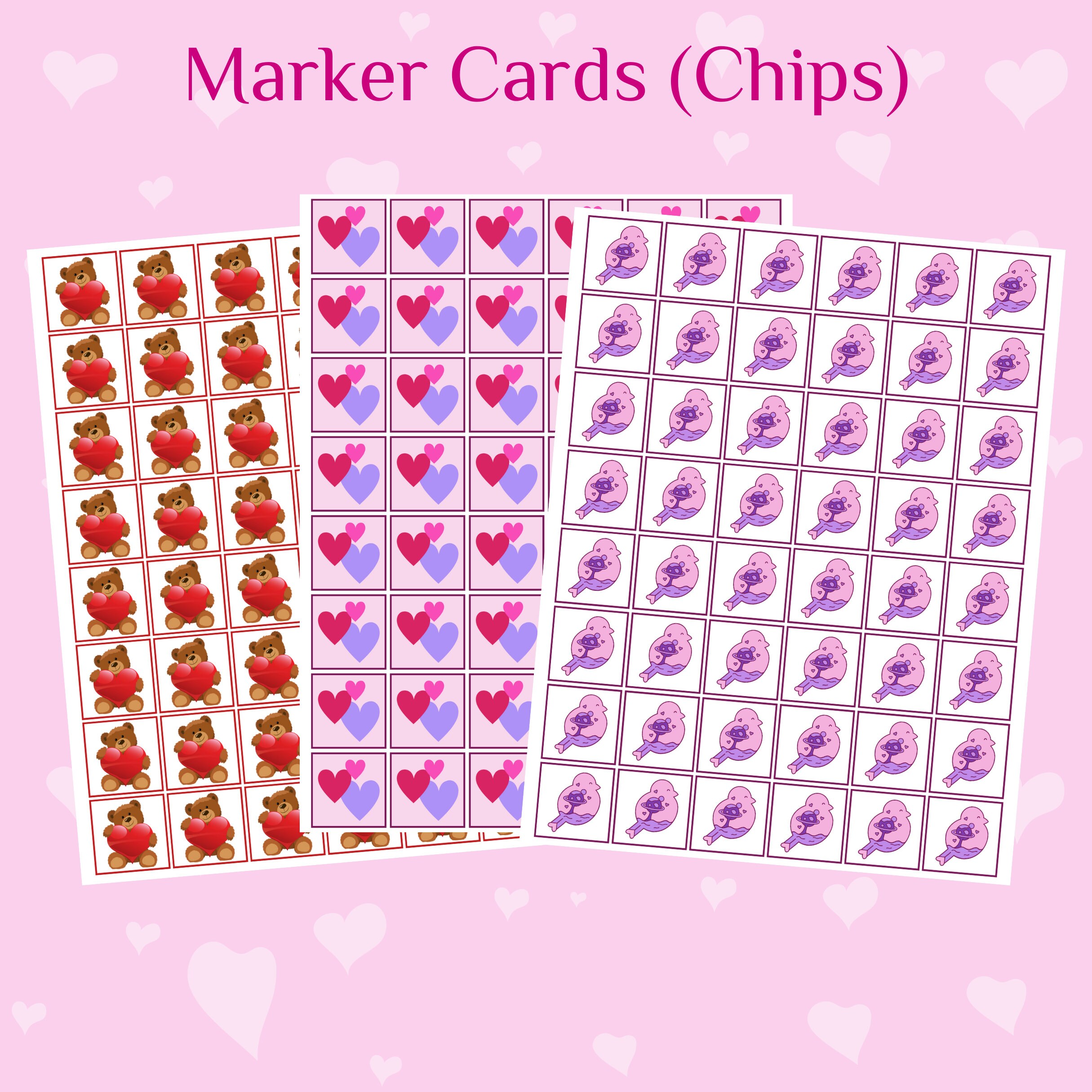 Valentine s Day Bingo Game 30 Printable Cards Valentines Day Game For Family School And