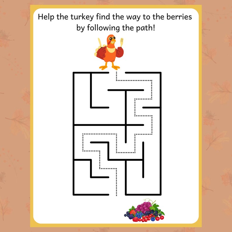 Thanksgiving Mazes, 18 Activity Pages (digital Download) - Etsy