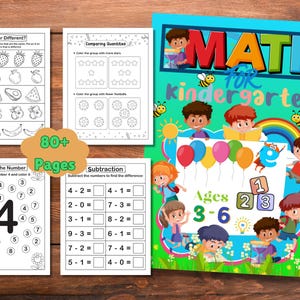 Matematikaktivitetsbok för dagis, åldrar 3-6 (digital nedladdning)