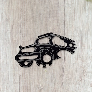 Tarjeta multiherramienta personalizada en forma de Jeep - Grabado con láser, Offroading, Regalo para él, Regalo varonil, EDC, Tarjeta multiherramienta, Multiherramienta, camping,