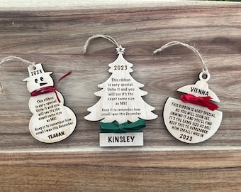 Child's Height Ribbon Keepsake Ornament-children's Height Memory ...