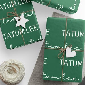 Custom Name Wrapping Paper - Baby Shower Wrapping Paper - Birthday, Teacher Personalized Gift Wrap - Cute Unique Present Wrap