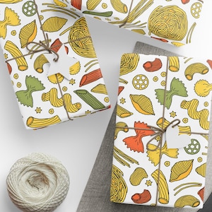 Carta da regalo con forme di pasta - Carta da regalo con pasta - Vibrazioni estive di cibo italiano - Carta da regalo per inaugurazione della casa - Amanti della pasta - Carboidrati - Regalo per buongustai